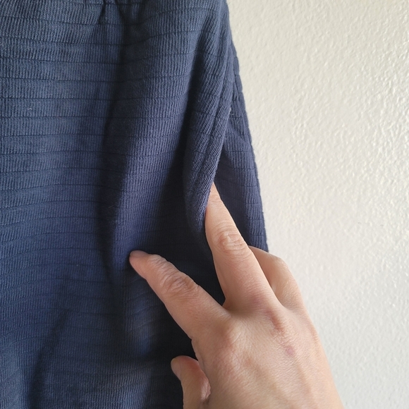 Sol Angeles, Women's Textured Stripe Wide Leg Pants, Navy, Size‎ Small - Picture 6 of 7